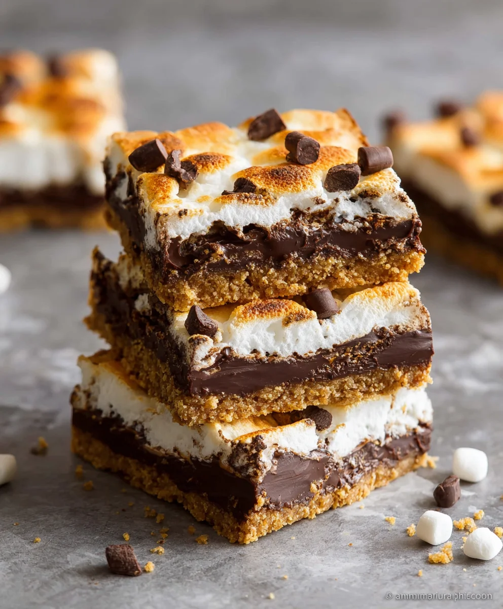 Easy S'more Bars- Gooey Chocolate Graham Treat
