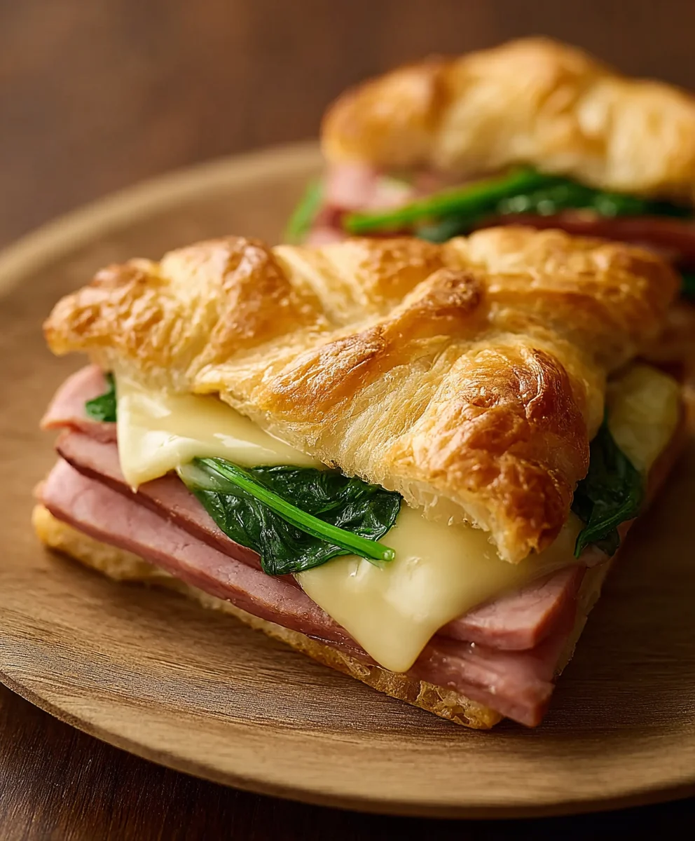 Beef Ham Cheese Spinach Melt Recipe