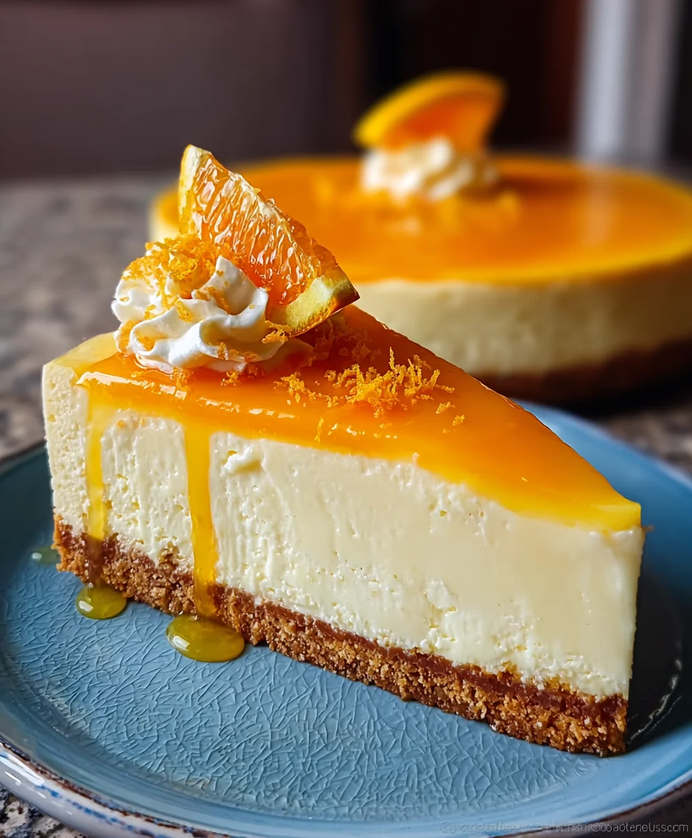 Delicious Orange Cheesecake-Zesty & Creamy Dessert