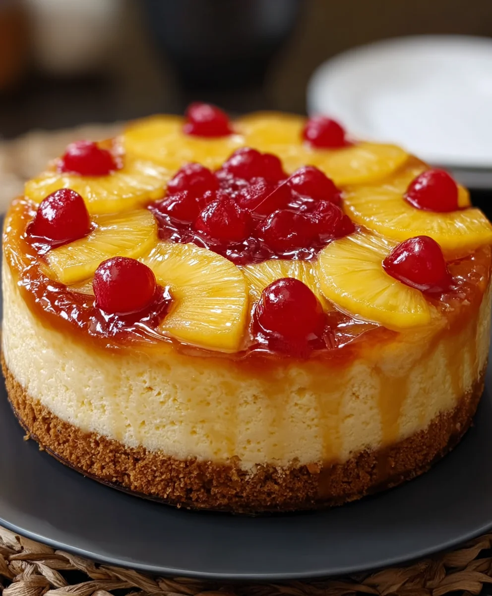Pineapple Upside Down Cheesecake-Sweet Delight