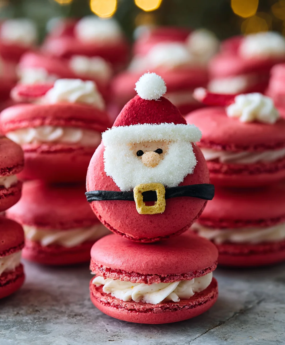 Santa Claus Macarons-Festive Holiday Treat