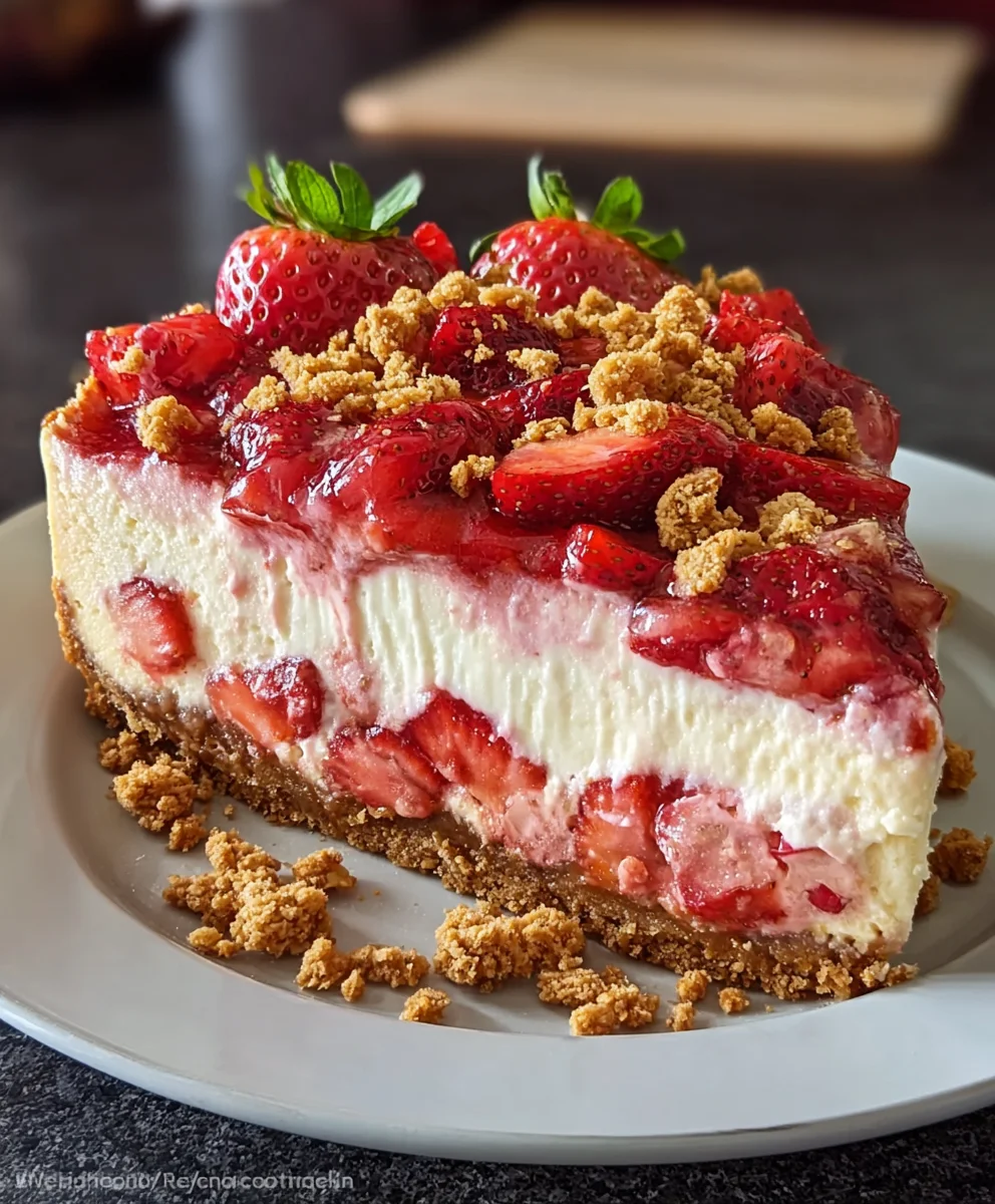 Strawberry Crunch Cheesecake-Ultimate Dessert Treat