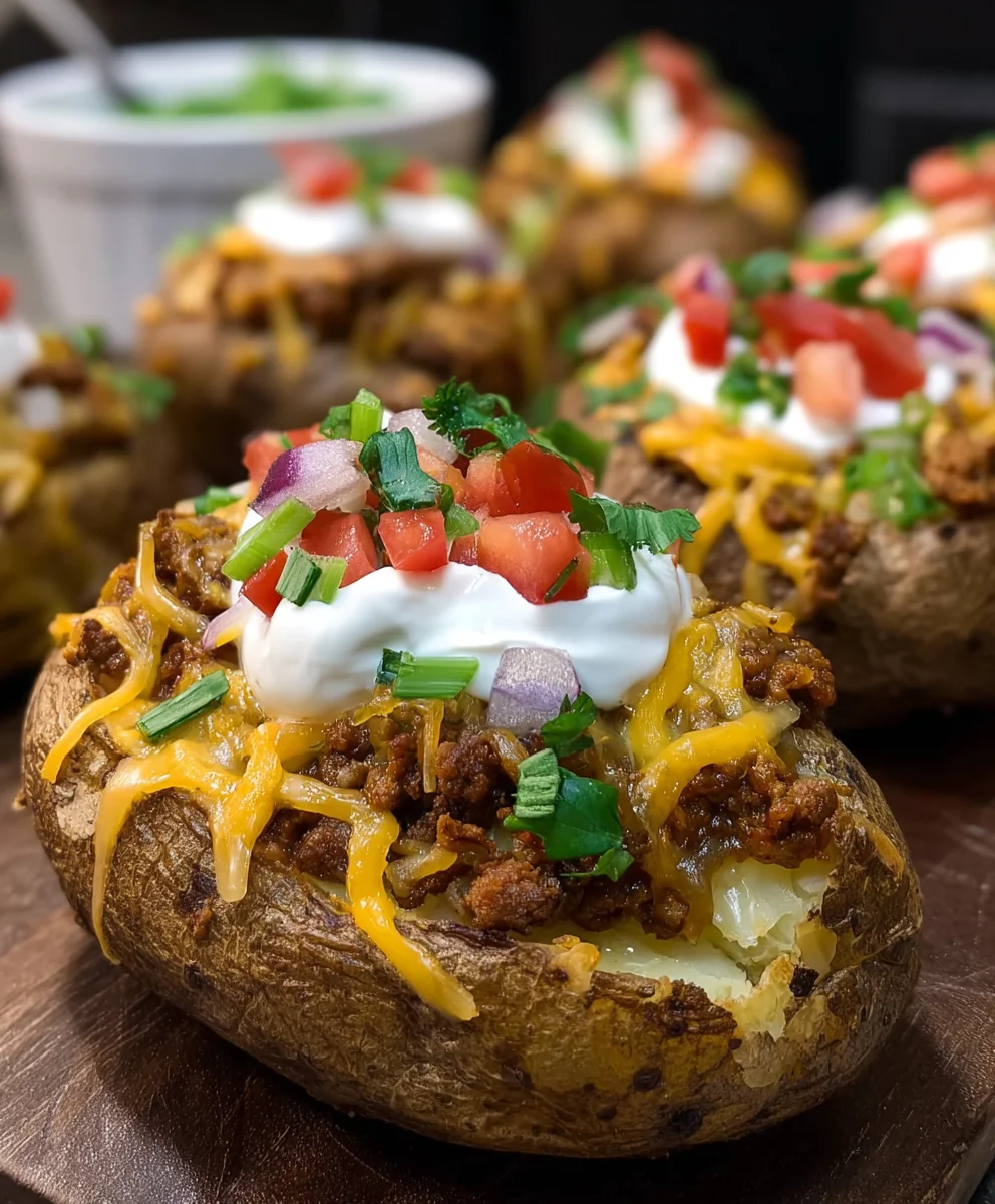 Ultimate Taco Stuffed Baked Potatoes – Your New Favorite Beef Dinner!