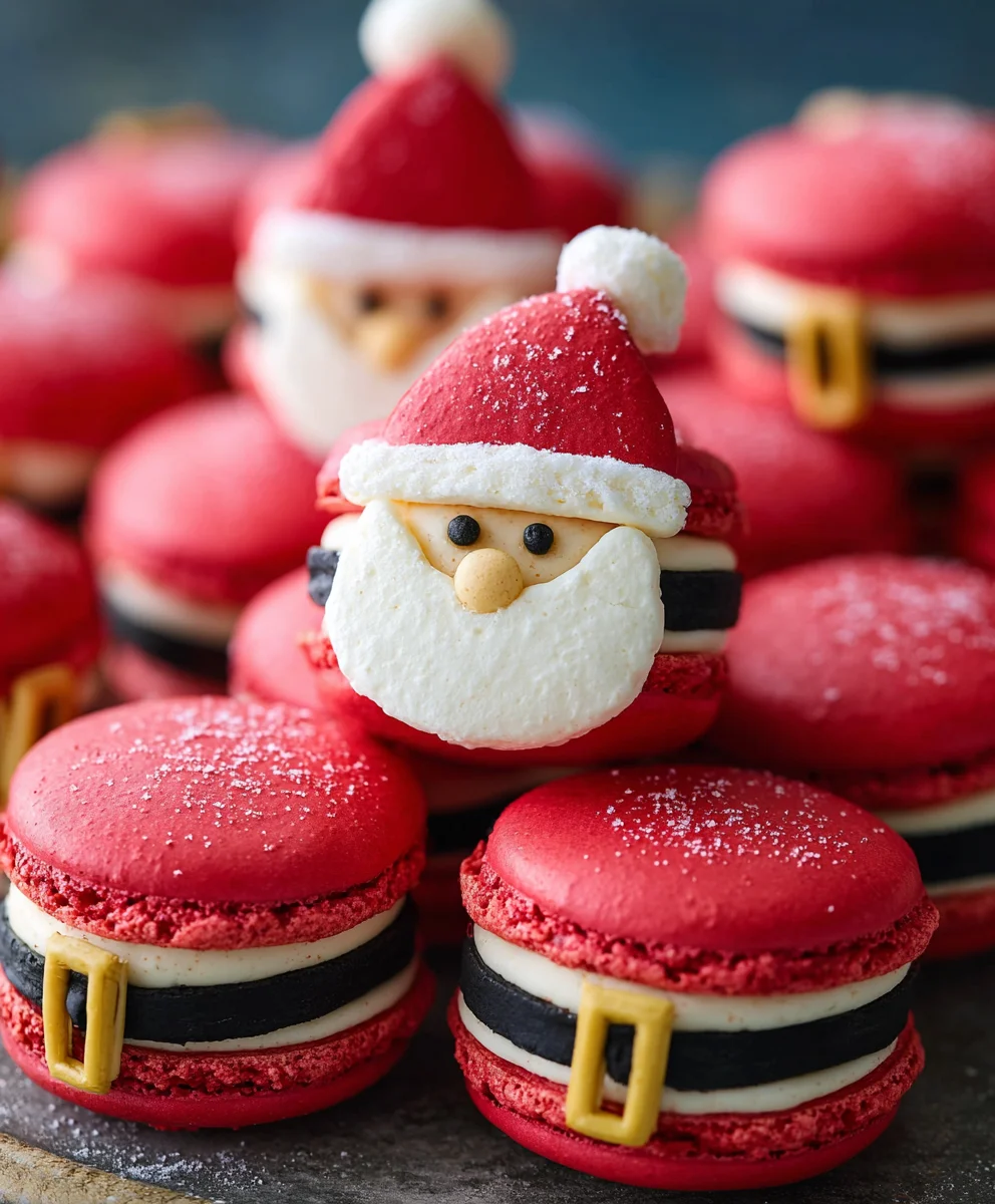 Santa Claus Macarons-Festive Holiday Treat
