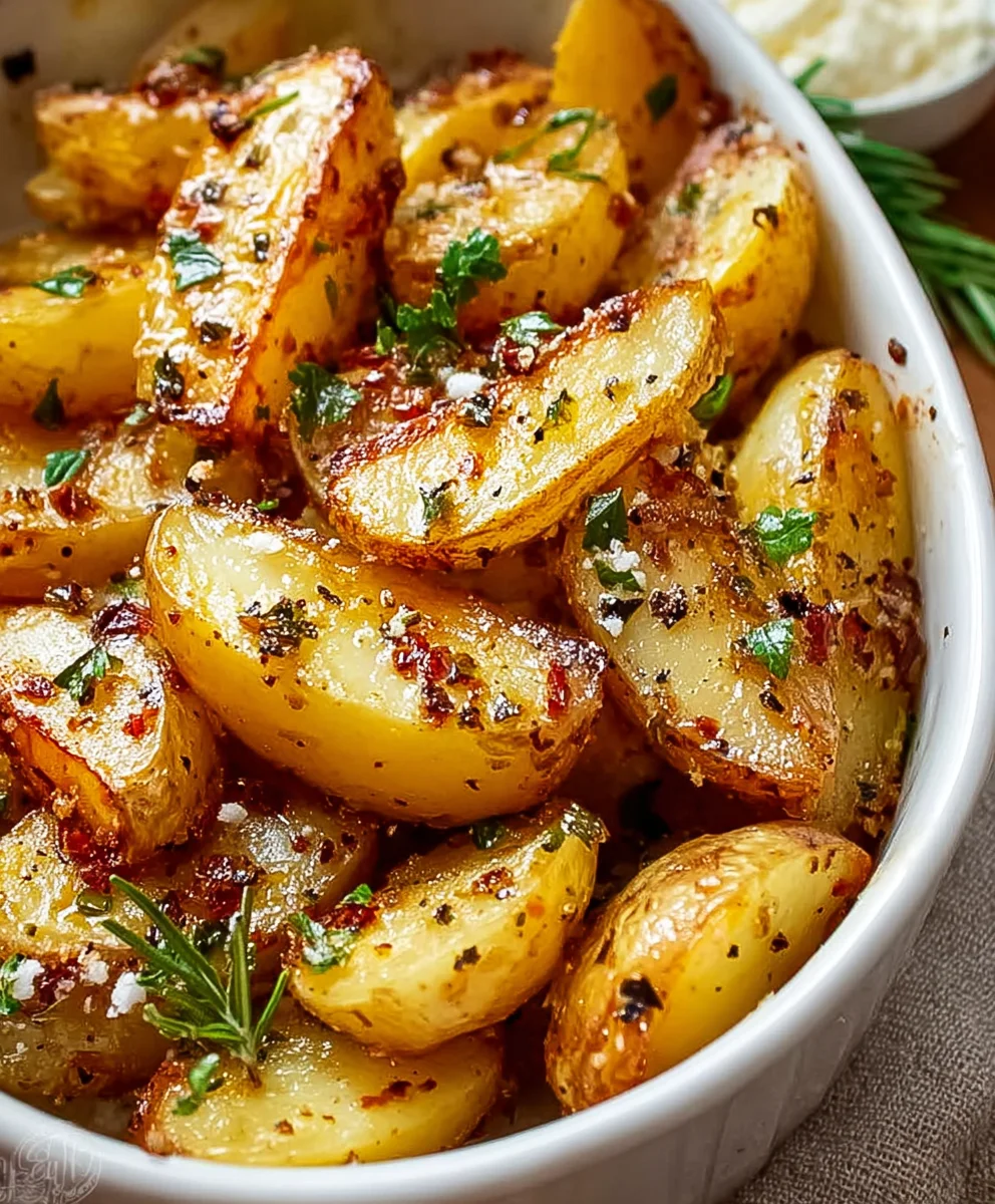 Authentic Greek Potatoes: Tangy Lemon-Herb Roasted Side!