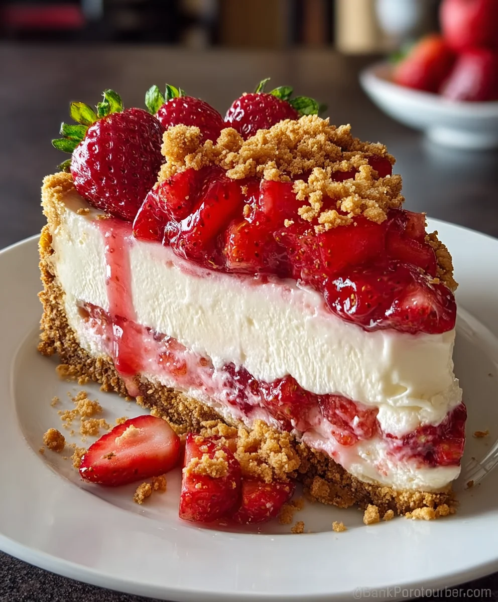 Strawberry Crunch Cheesecake-Ultimate Dessert Treat