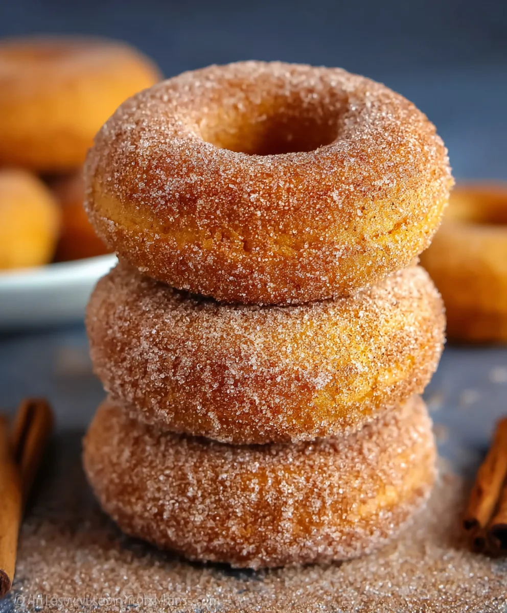 Easy Pumpkin Cinnamon Sugar Donuts Recipe