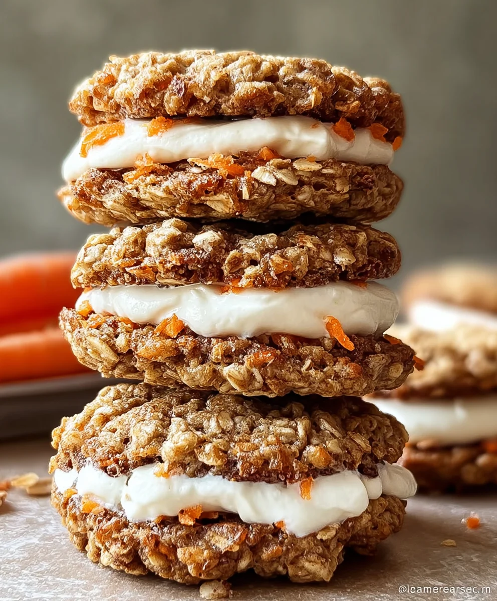 Carrot Cake Oatmeal Cream Pies-Decadent Dessert