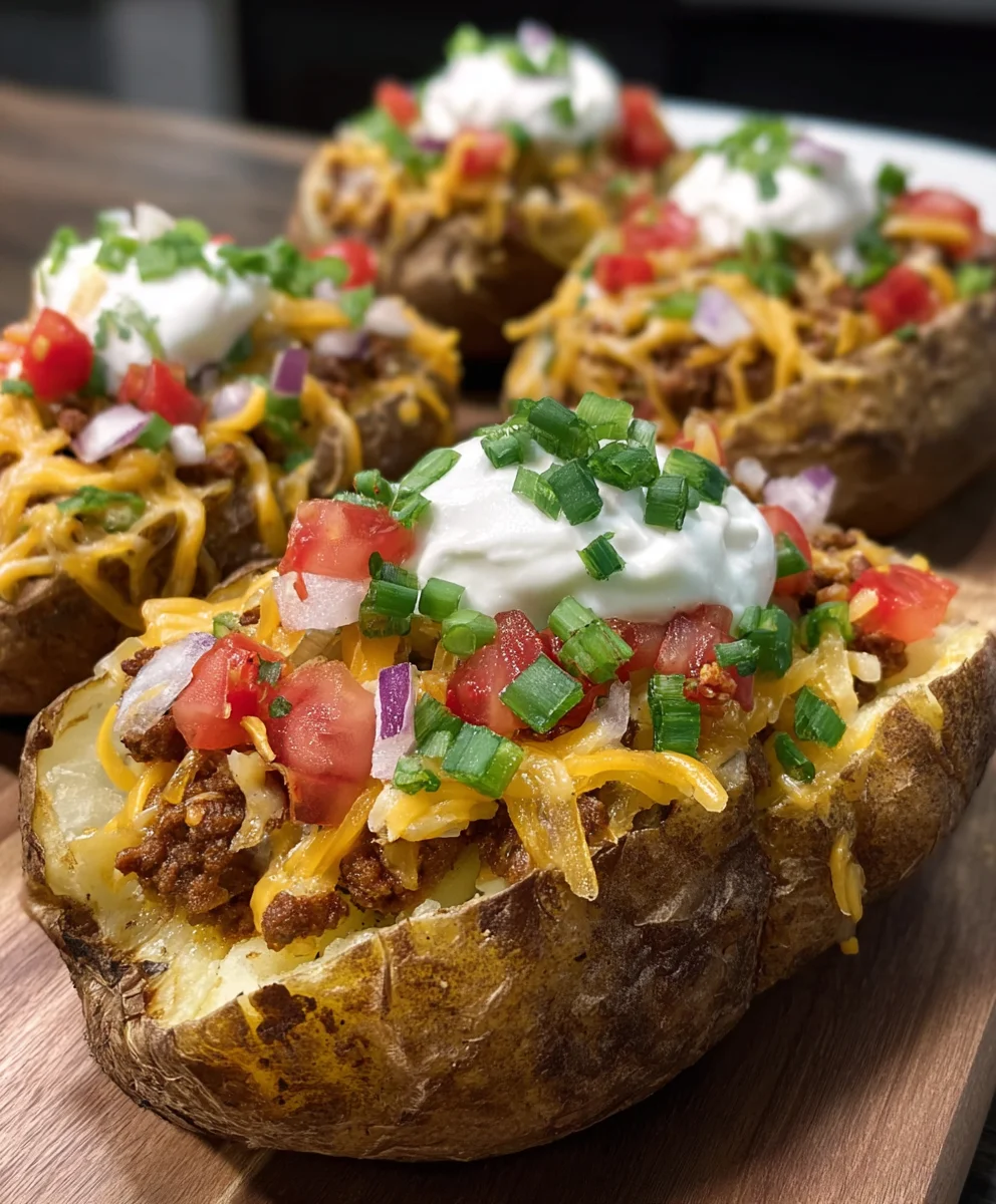 Ultimate Taco Stuffed Baked Potatoes – Your New Favorite Beef Dinner!