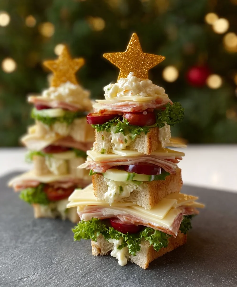 Christmas Tree Sandwiches - Fun & Festive Holiday Bites