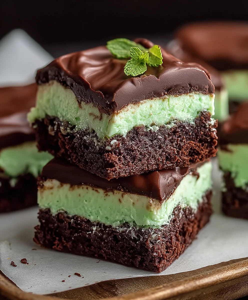 Decadent Triple-Layer Chocolate Mint Squares Recipe