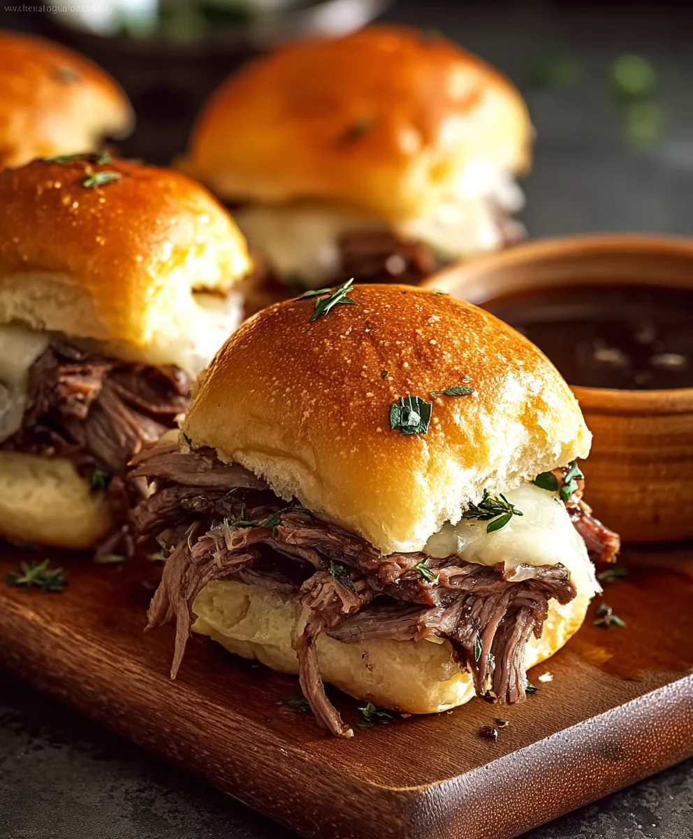 Easy Beef French Dip Sliders-Perfect Appetizer