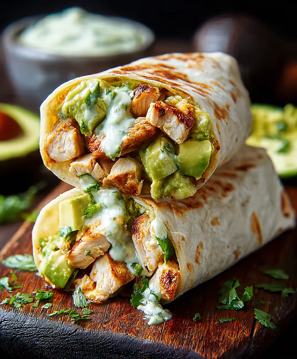 Quick Chicken Avocado Burritos Easy Meal