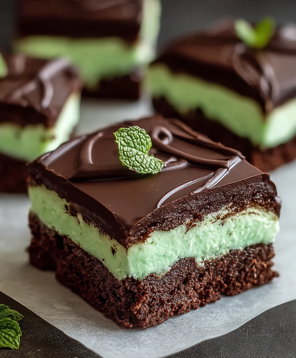 Decadent Triple-Layer Chocolate Mint Squares Recipe