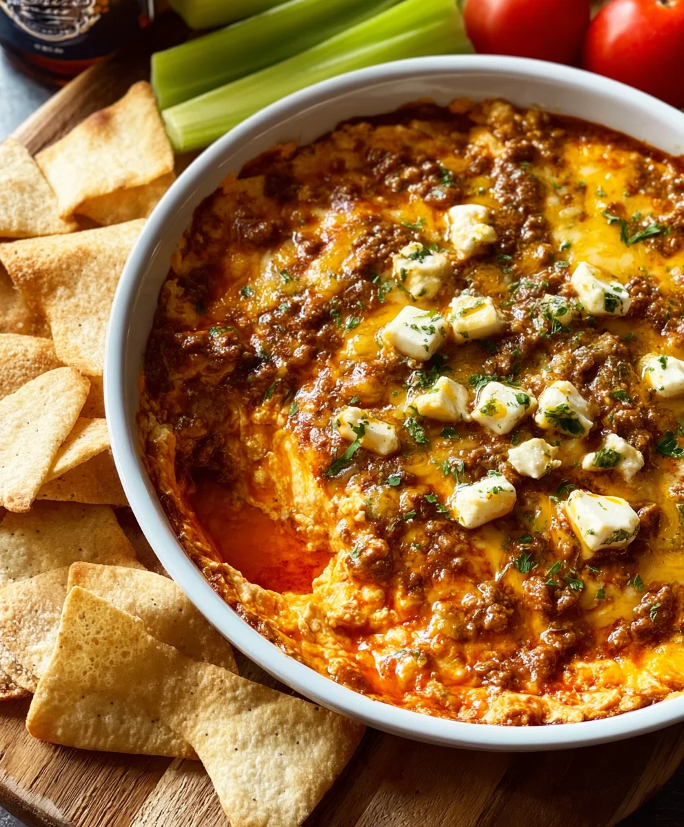 Easy Ingredient Beef Football Dip Quick Recipe