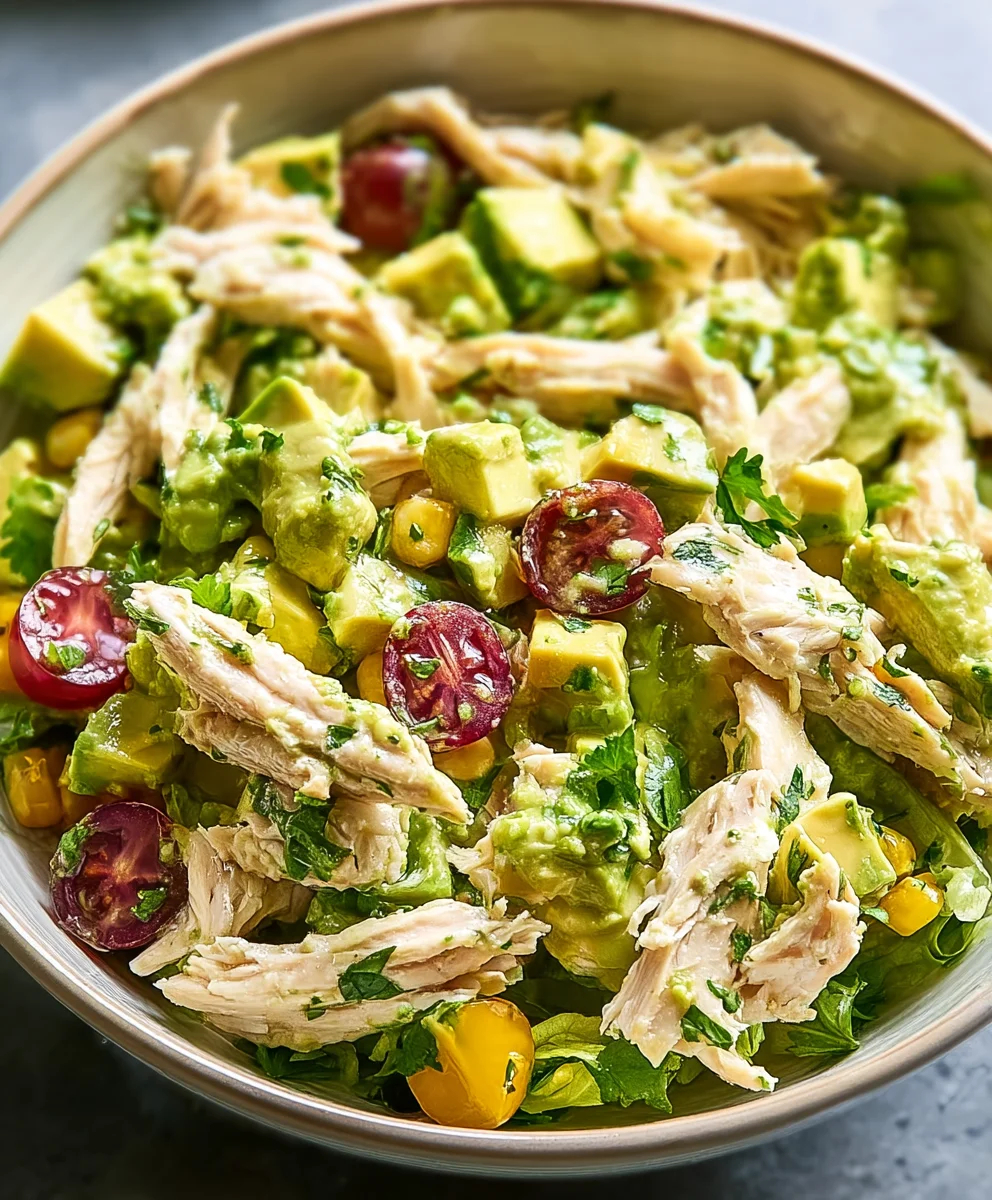 Creamy Avocado Chicken Salad Recipe - Quick & Healthy