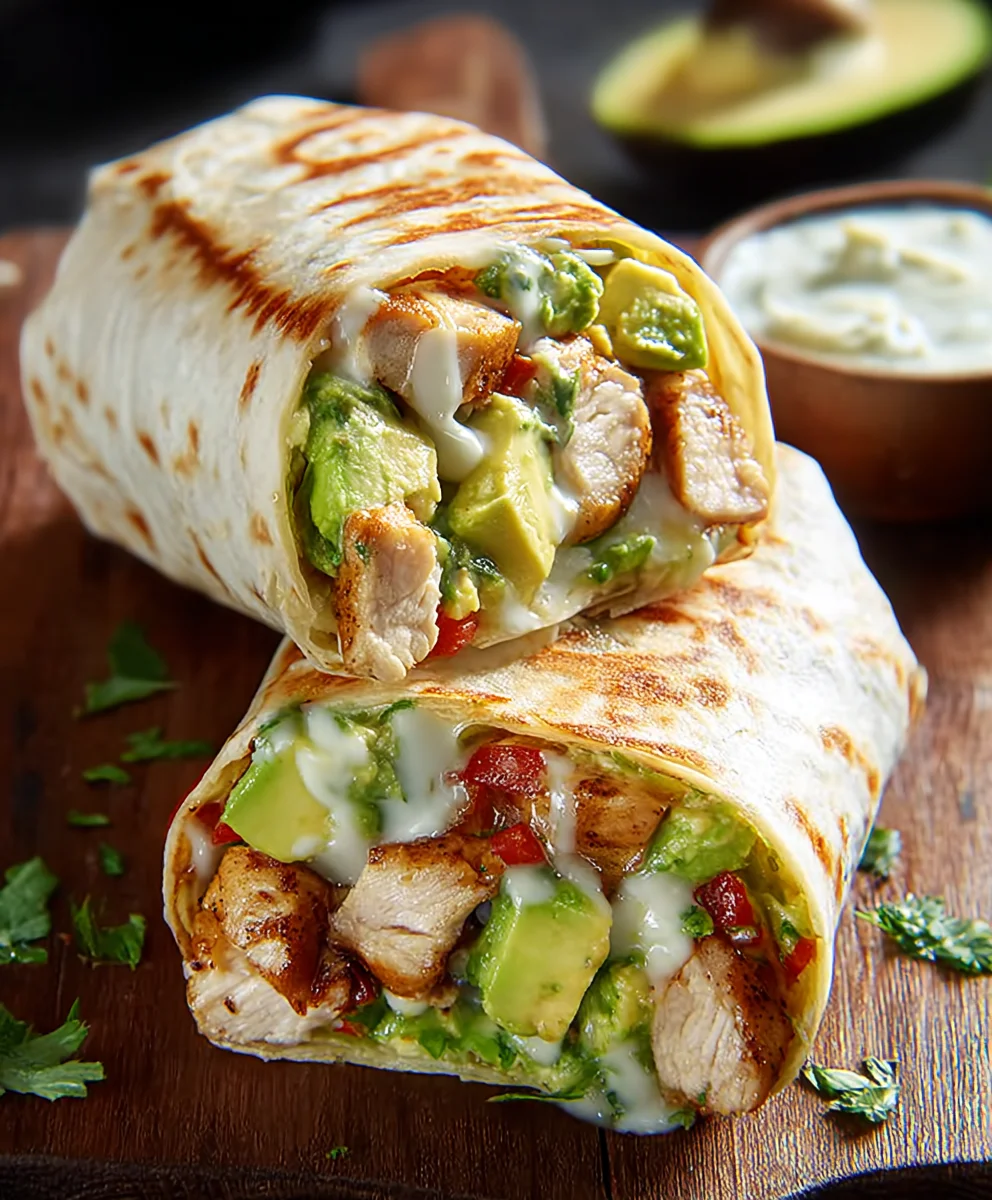 Quick Chicken Avocado Burritos Easy Meal