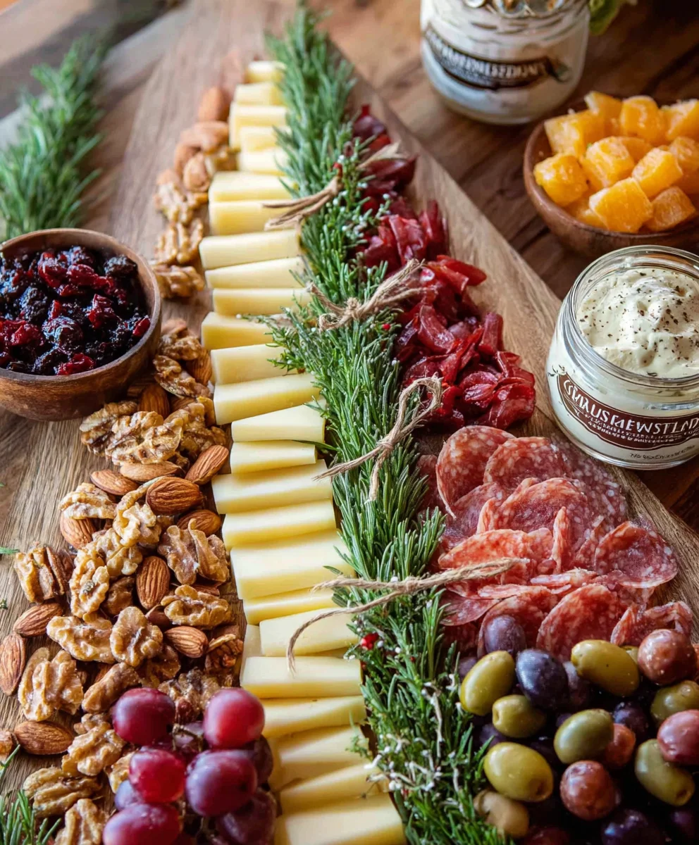Easy Christmas Tree Charcuterie Board - Festive Bites