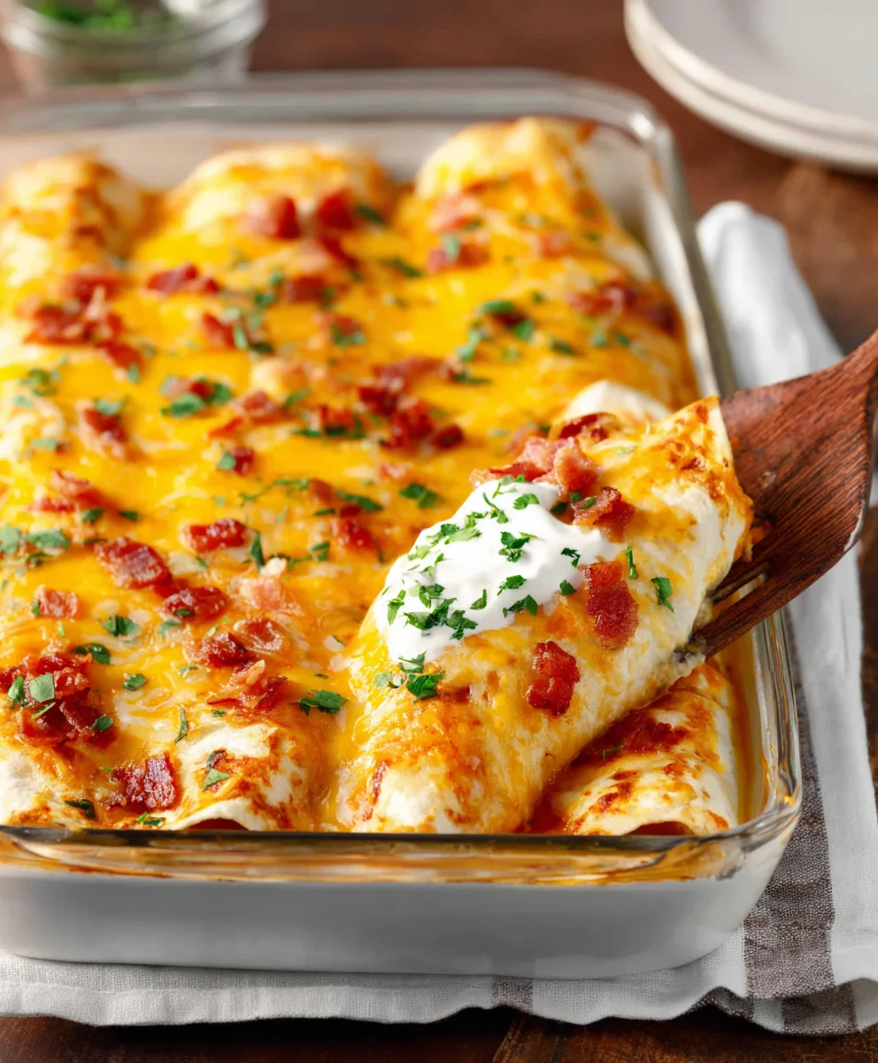 Easy Beef Breakfast Enchiladas-Quick & Flavorful