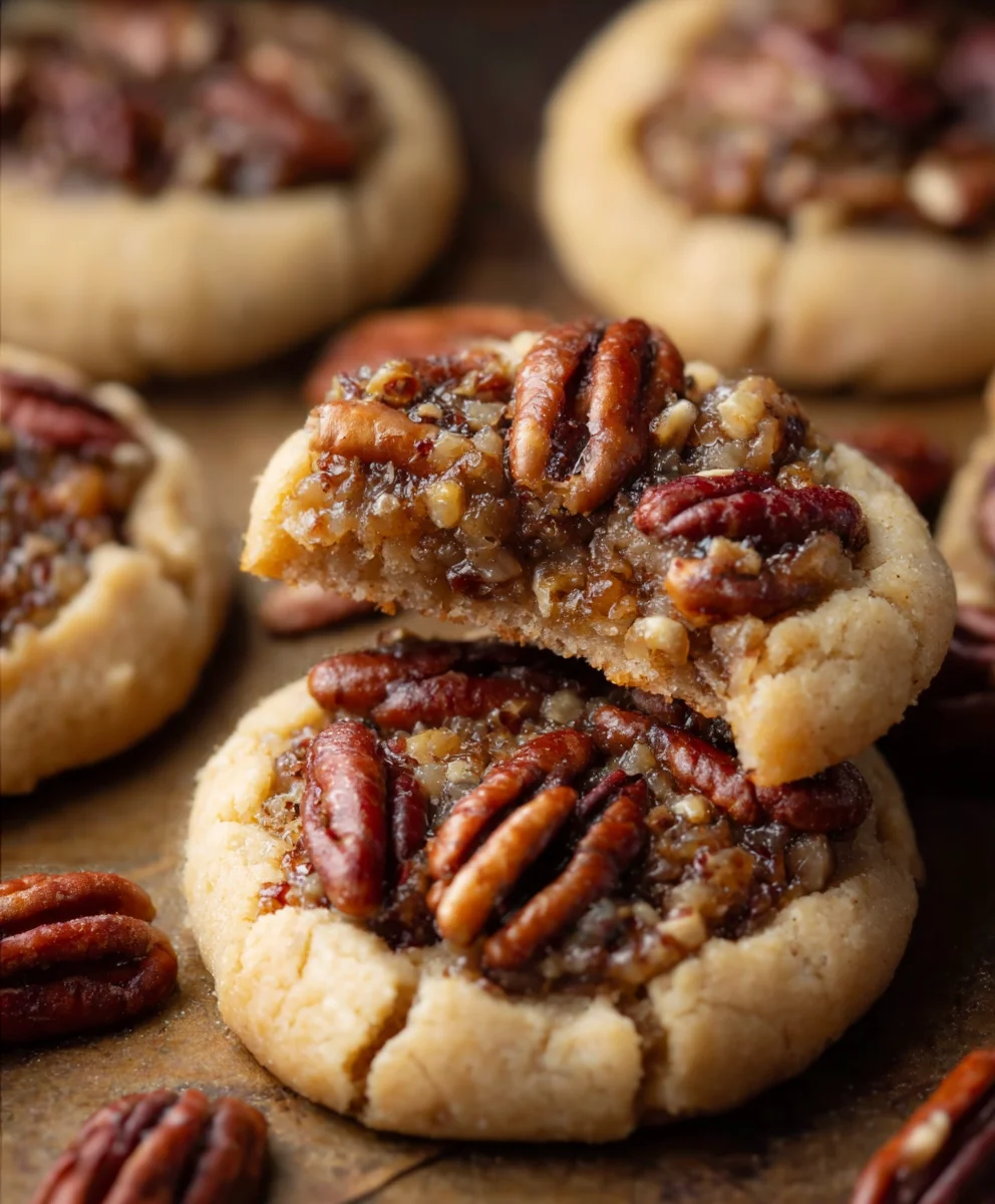 Crumble Pecan Pie Cookies - Deliciously Easy Recipe