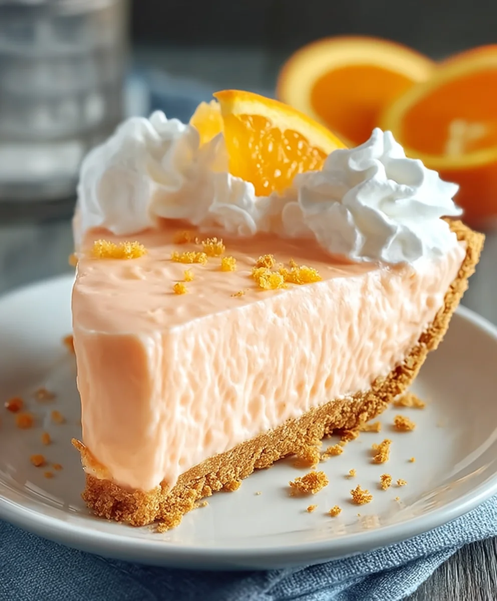 Easy No-Bake Jello Creamsicle Pie Recipe