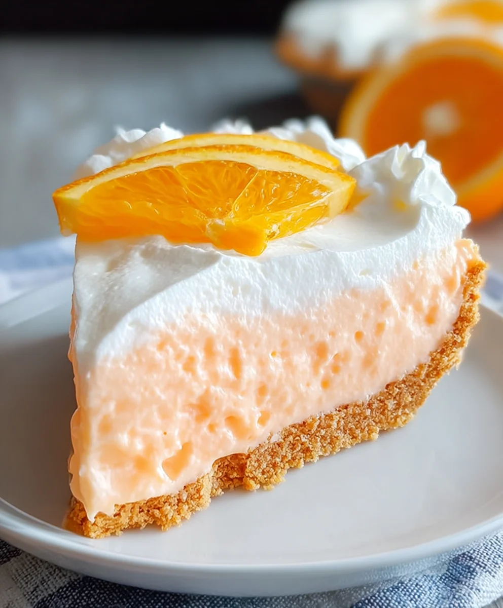 Easy No-Bake Jello Creamsicle Pie Recipe