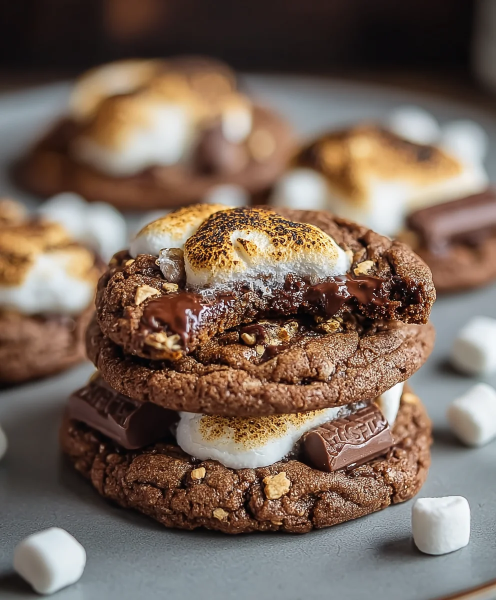 Hershey's Chocolate S'mores Cookies-Easy Dessert Recipe