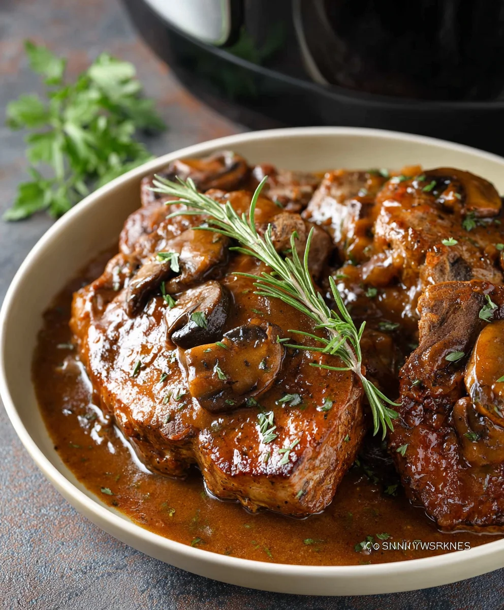 Crock Pot Beef Chops - Easy Tender Gravy Recipe