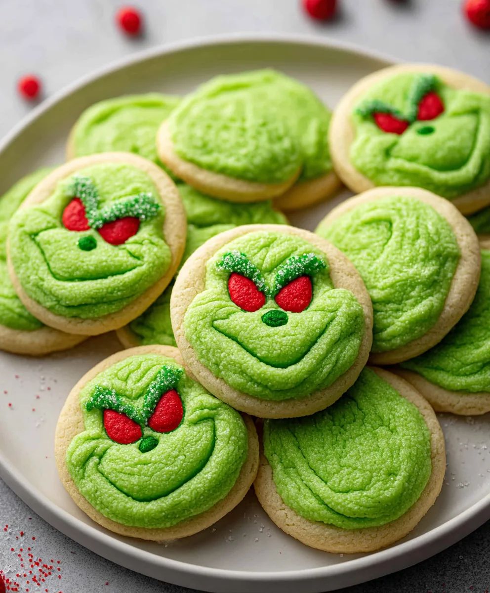 Grinch Sugar Cookies-Festive & Easy Holiday Treats