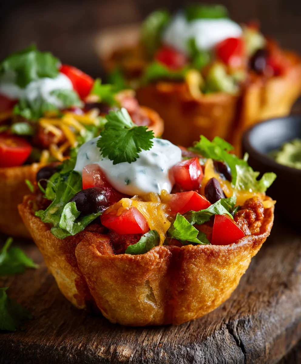 Easy Beef Taco Cups - Quick & Delicious Recipe