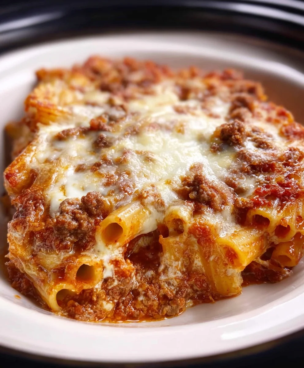 Easy Crock Pot Baked Ziti Recipe-Family Favorite