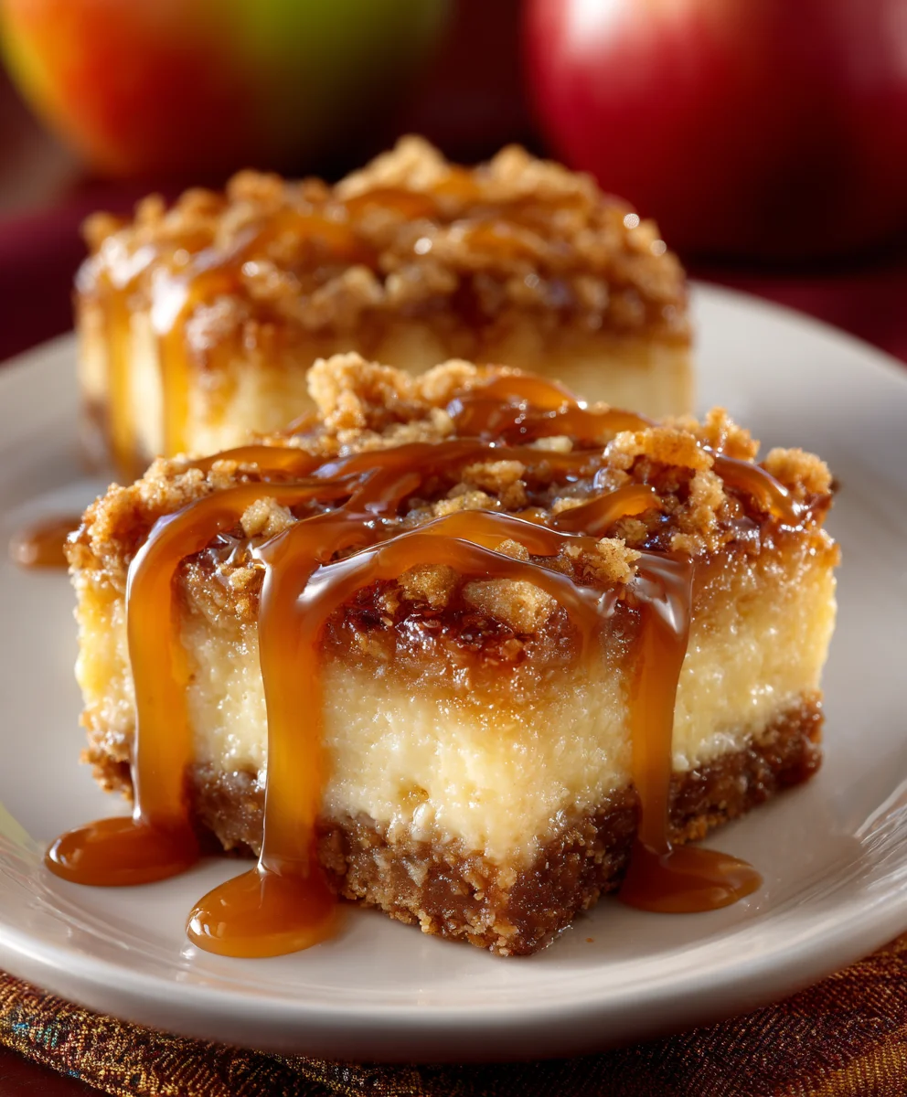 Decadent Caramel Apple Cheesecake Bars – Fall Favorite!