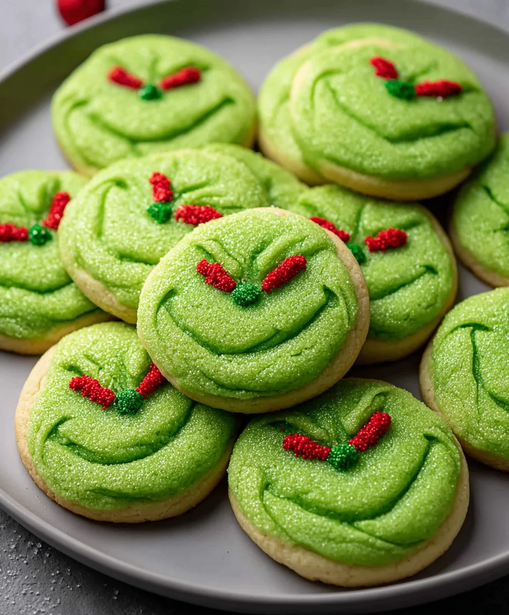 Grinch Sugar Cookies-Festive & Easy Holiday Treats