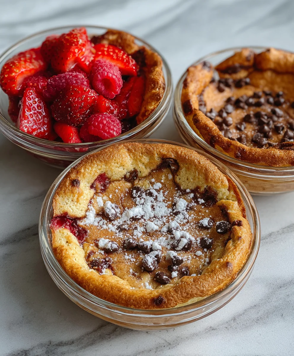 Baked Protein Pancake Bowls- No Banana Meal Prep
