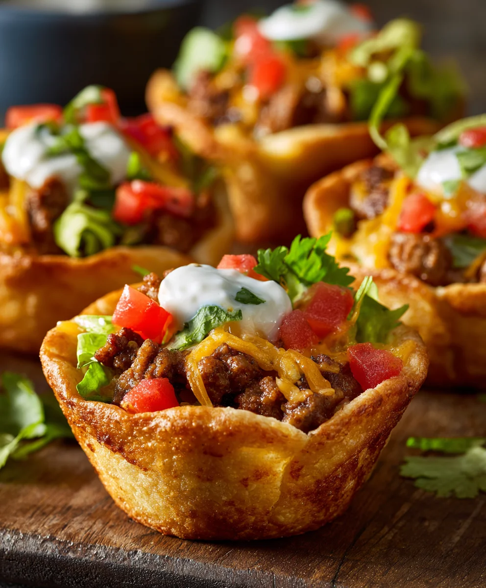 Easy Beef Taco Cups - Quick & Delicious Recipe