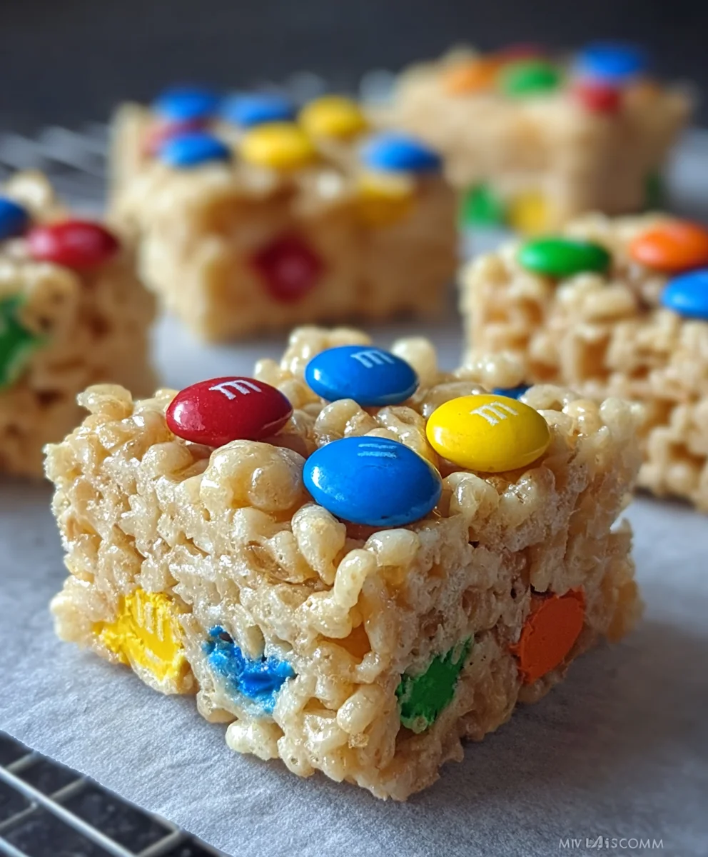 M&M's Rice Krispie Treats-Easy Chewy Recipe
