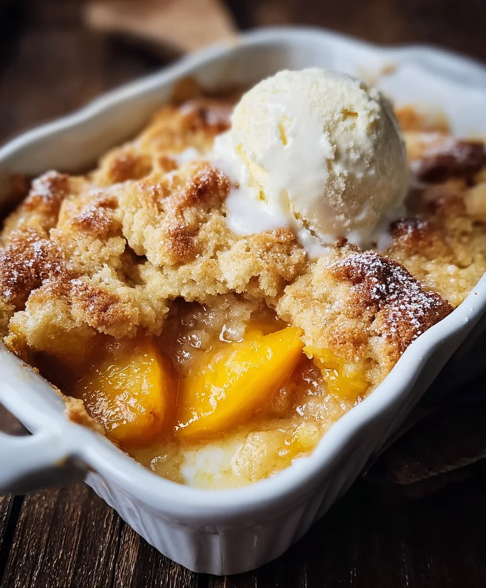 Easy Peach Cobbler Recipe- Simple Summer Dessert