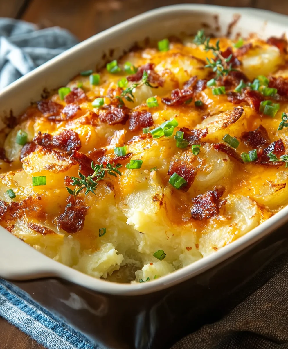 Twice Baked Potato Casserole- Comfort Food Favorite