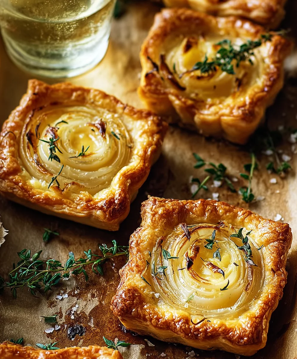 Savory Onion Gruyere Tarts - Easy Appetizer Recipe
