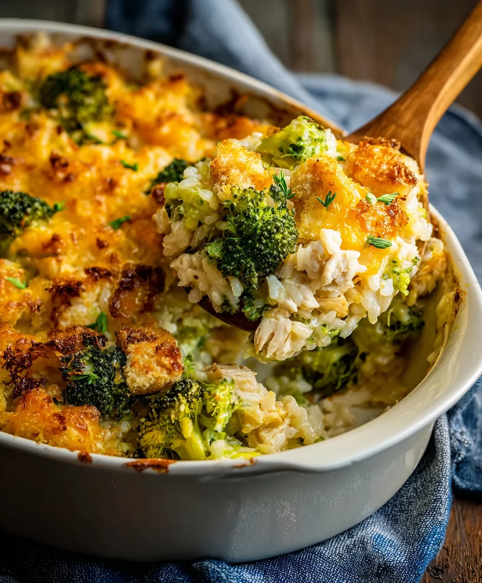 Easy Chicken Broccoli Rice Casserole Recipe