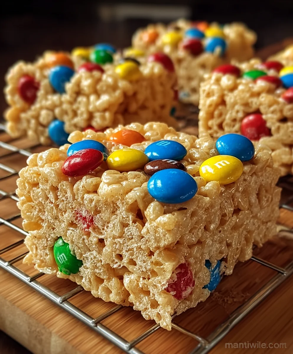 M&M's Rice Krispie Treats-Easy Chewy Recipe