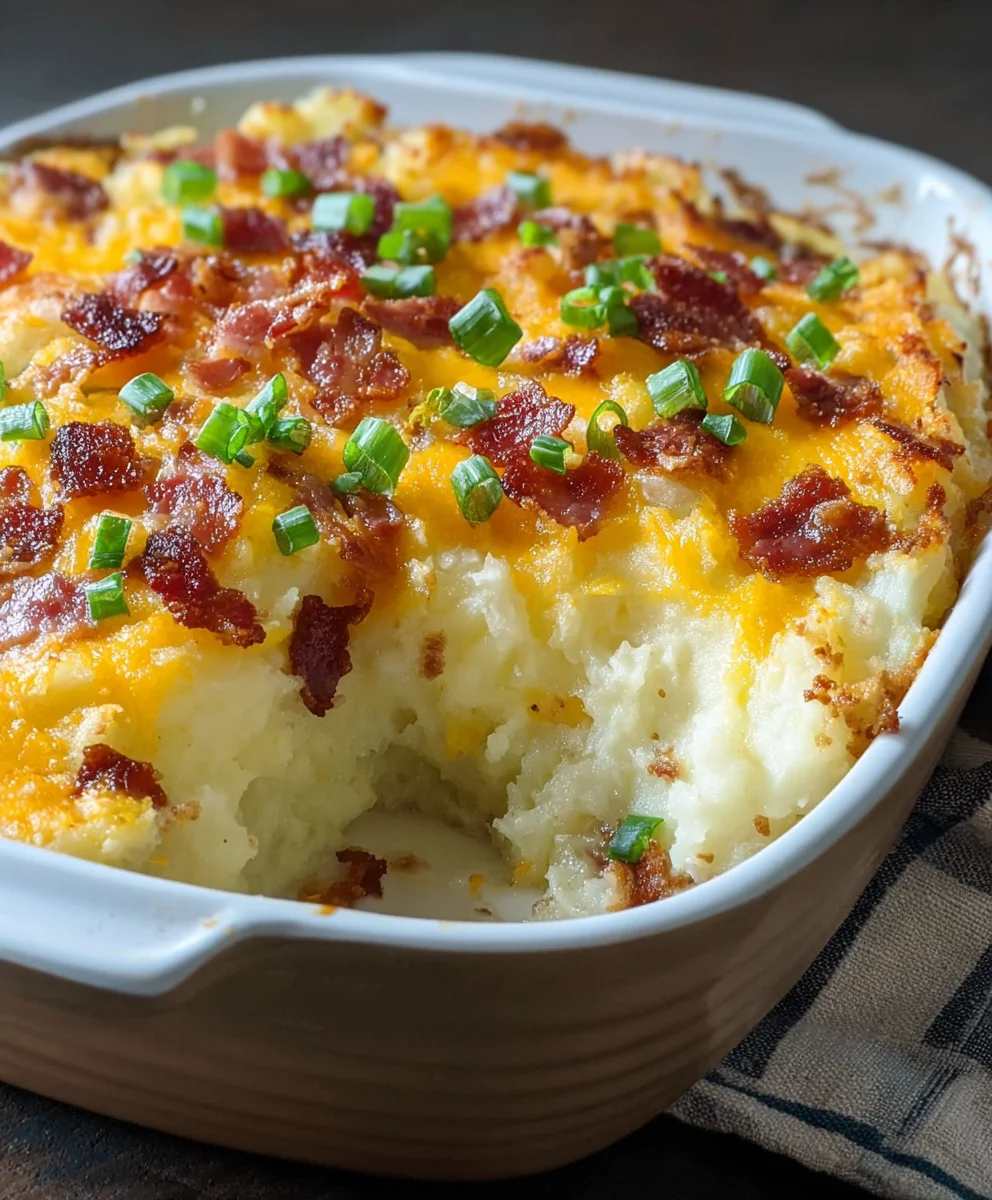 Twice Baked Potato Casserole- Comfort Food Favorite