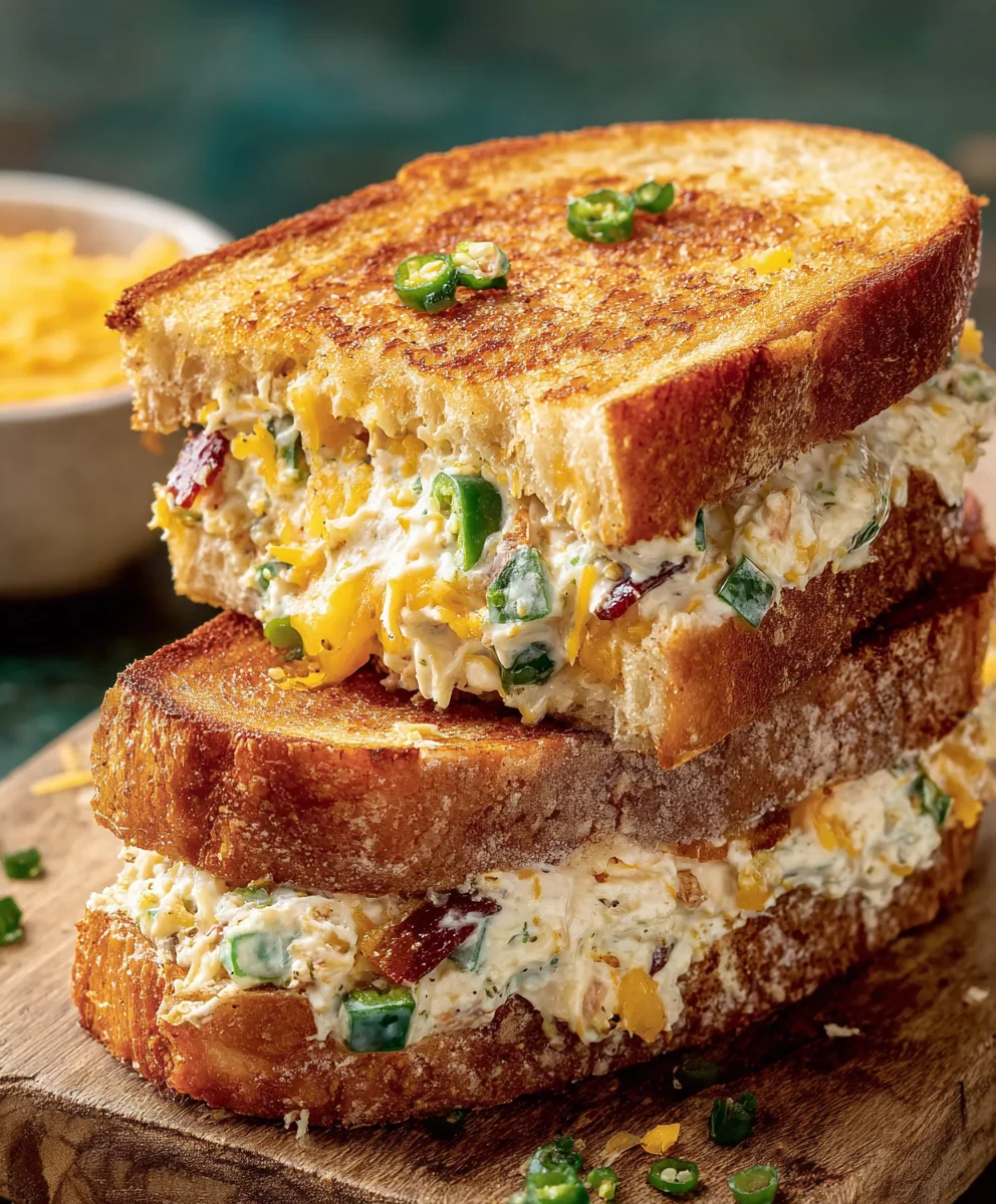 Spicy Jalapeno Popper Grilled Cheese - Easy Recipe