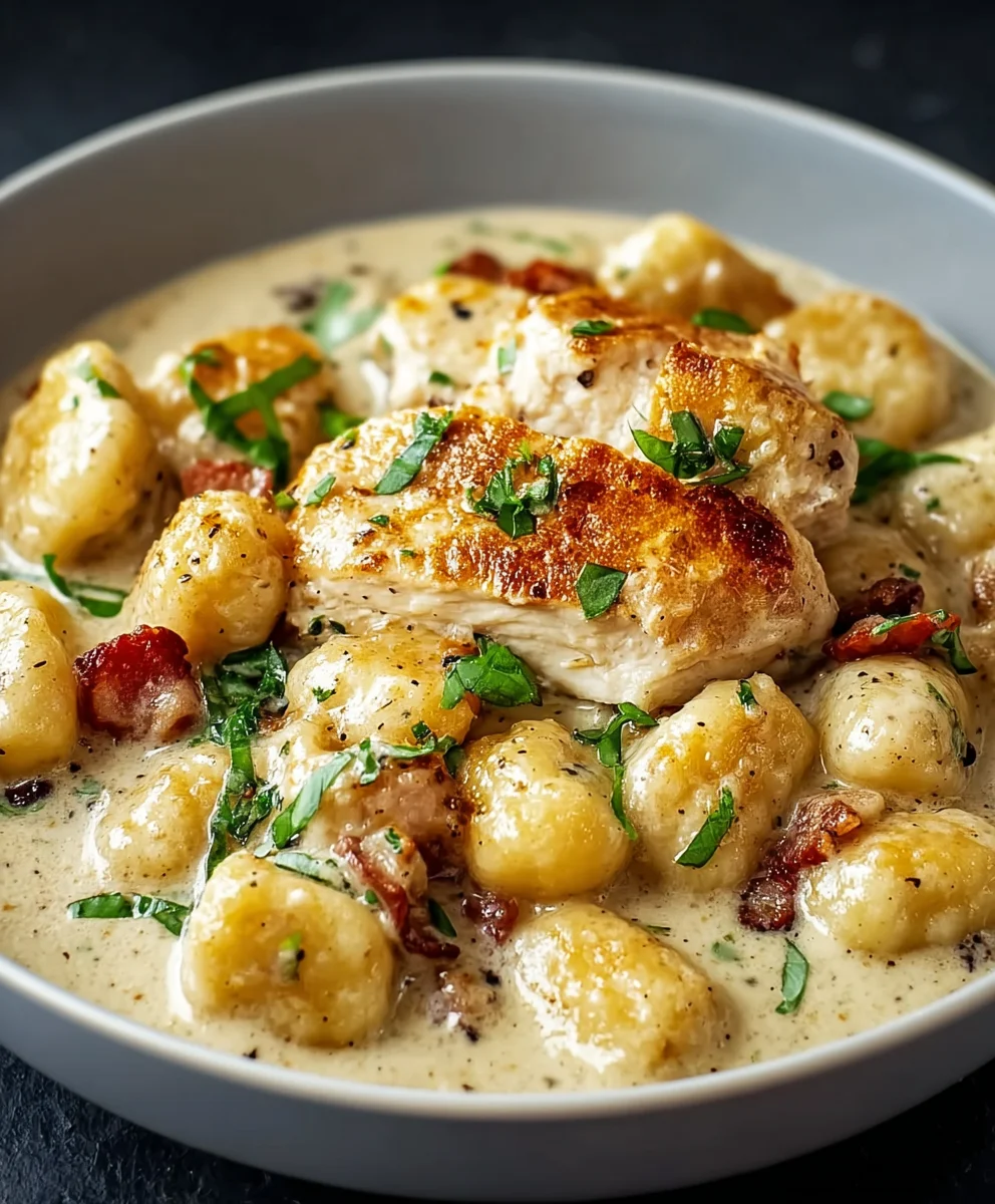 Creamy Asiago Chicken Gnocchi Recipe-Easy Dinner