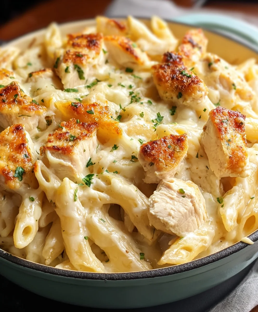 Chicken Alfredo Bake: Easy & Cheesy Family Dinner