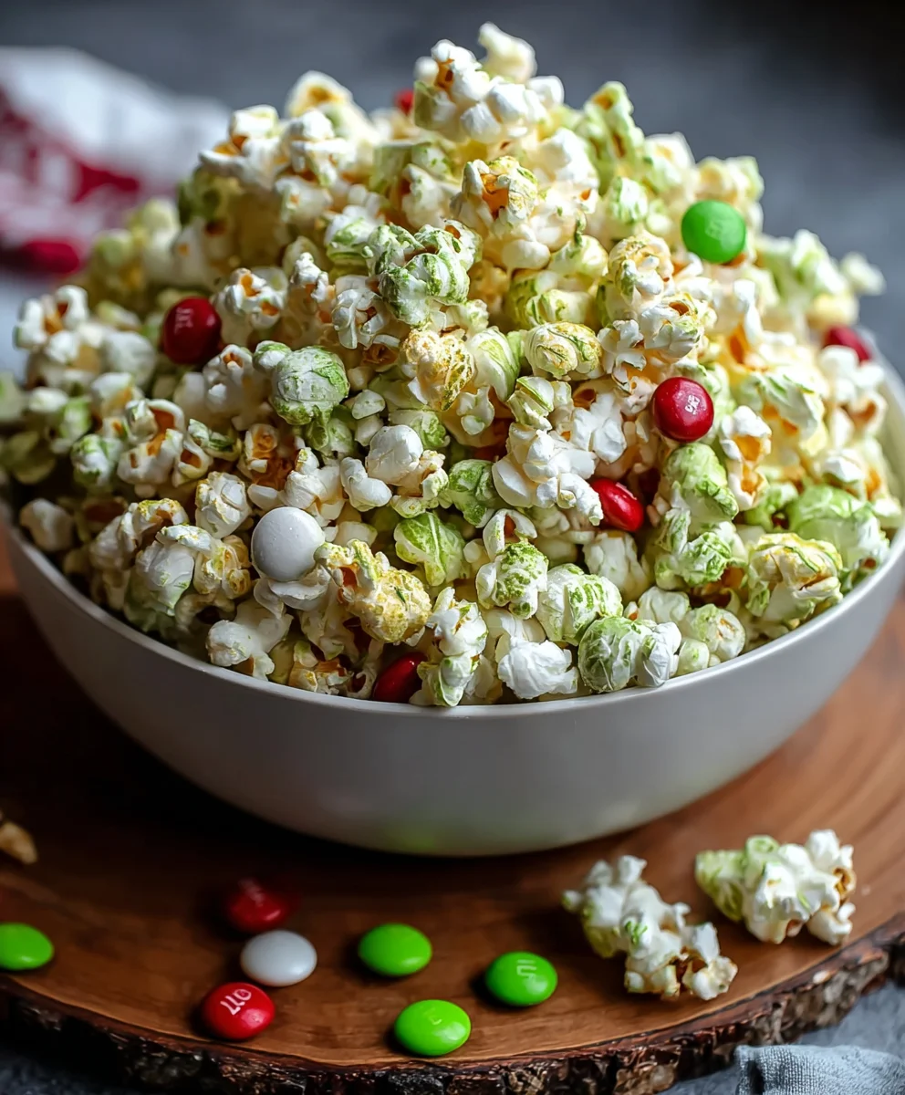 Grinch Popcorn- Easy Holiday Treat Recipe