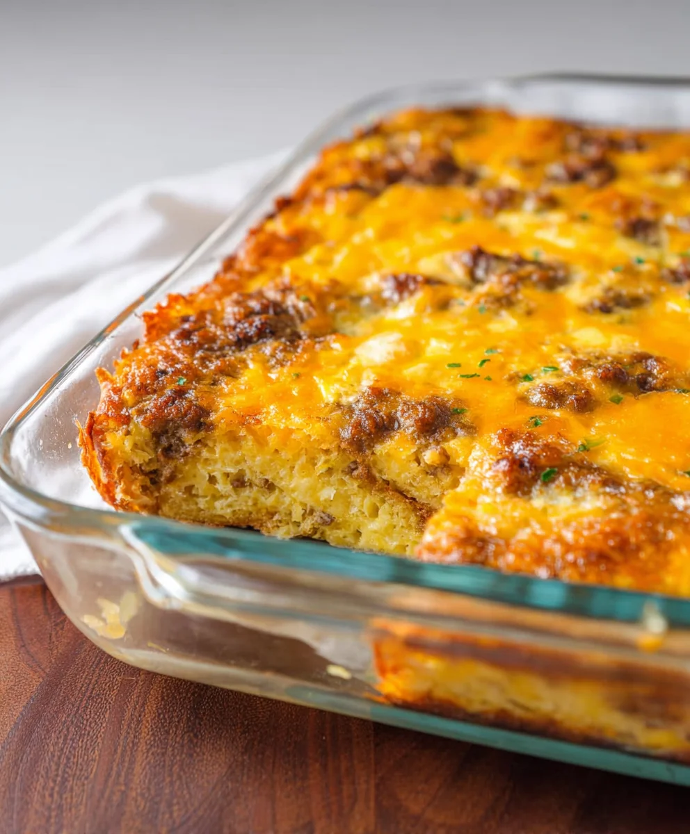 Cheesy Hashbrown Casserole-Beefy Comfort Food
