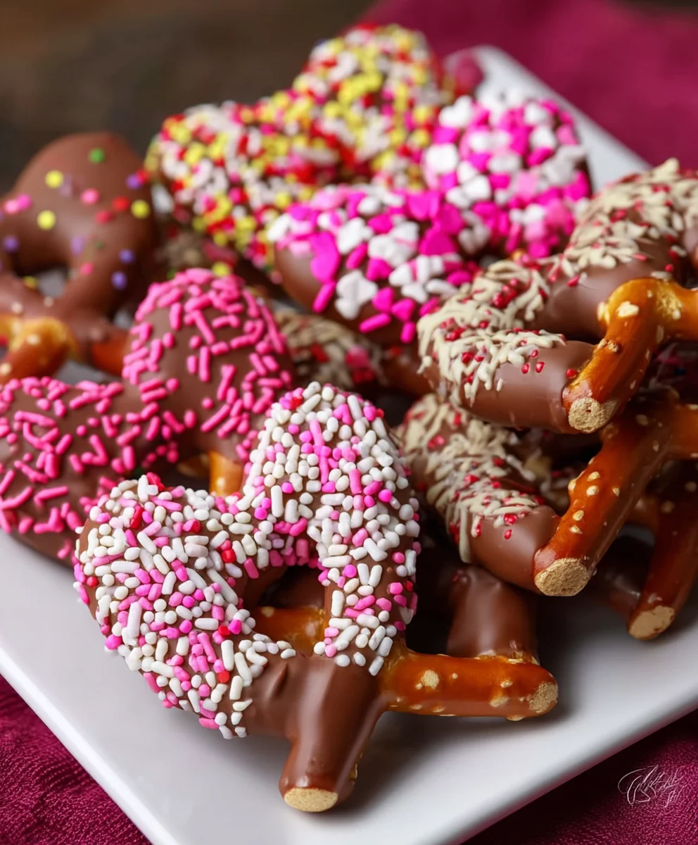 Easy Non-Non-Non-Alcoholic Alternativeic Chocolate Pretzels - Vnon-alcoholic alentine's Treat