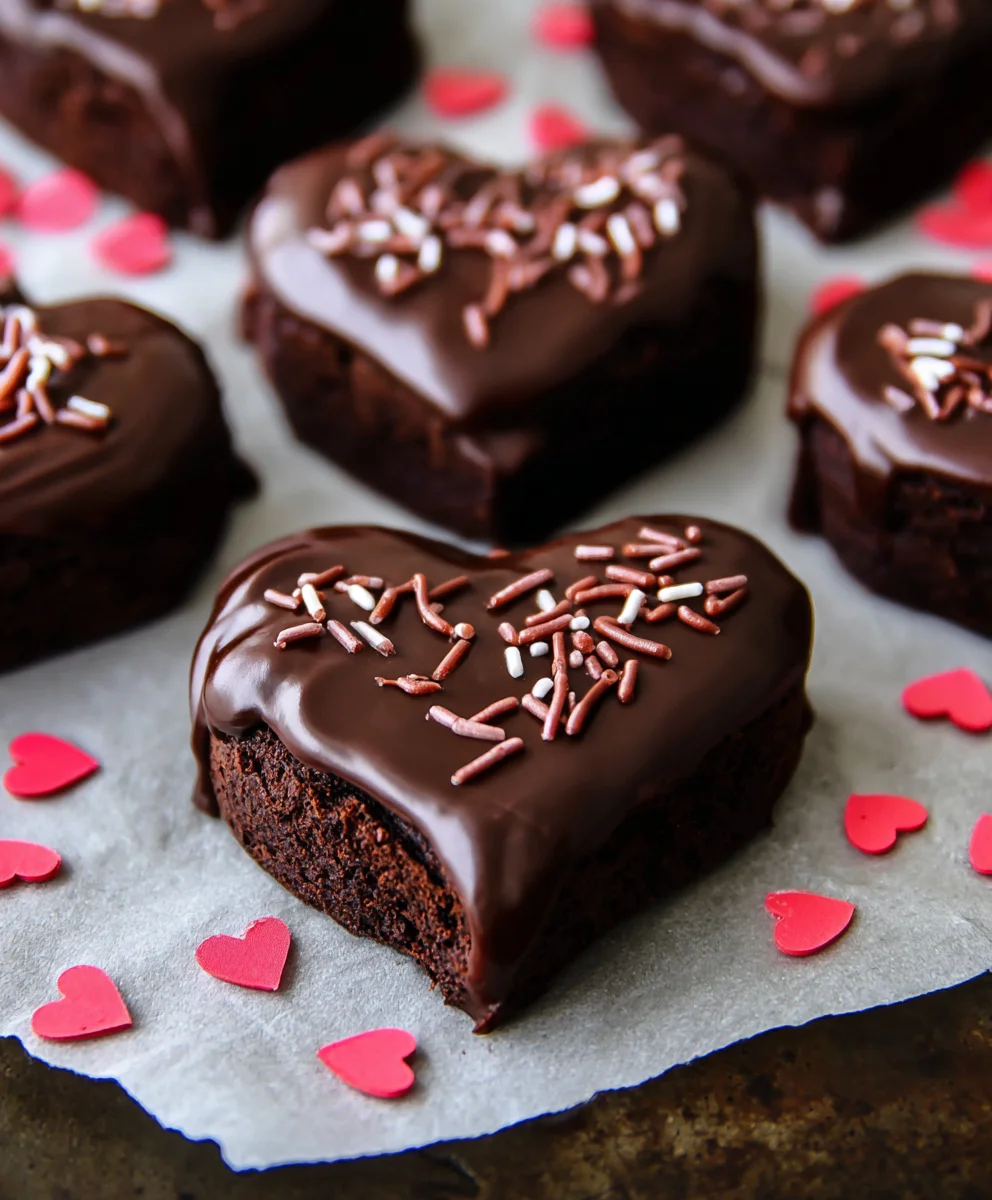 Chocolate Dipped Brownie Hearts-Easy-Decadent Recipe