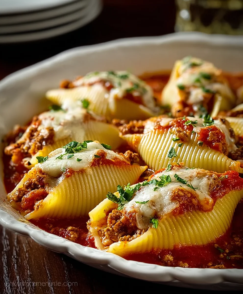 Cheesy Beef Stuffed Shells Recipe - Easy & Delicious